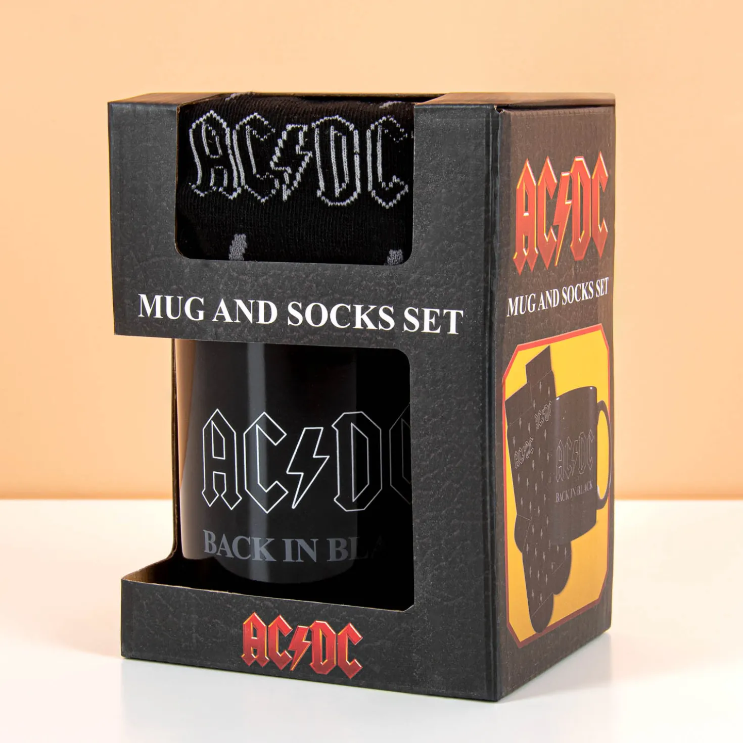 AC/DC mok en sokken cadeauset