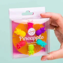 Ananas glasmarkeerders (set van 6)