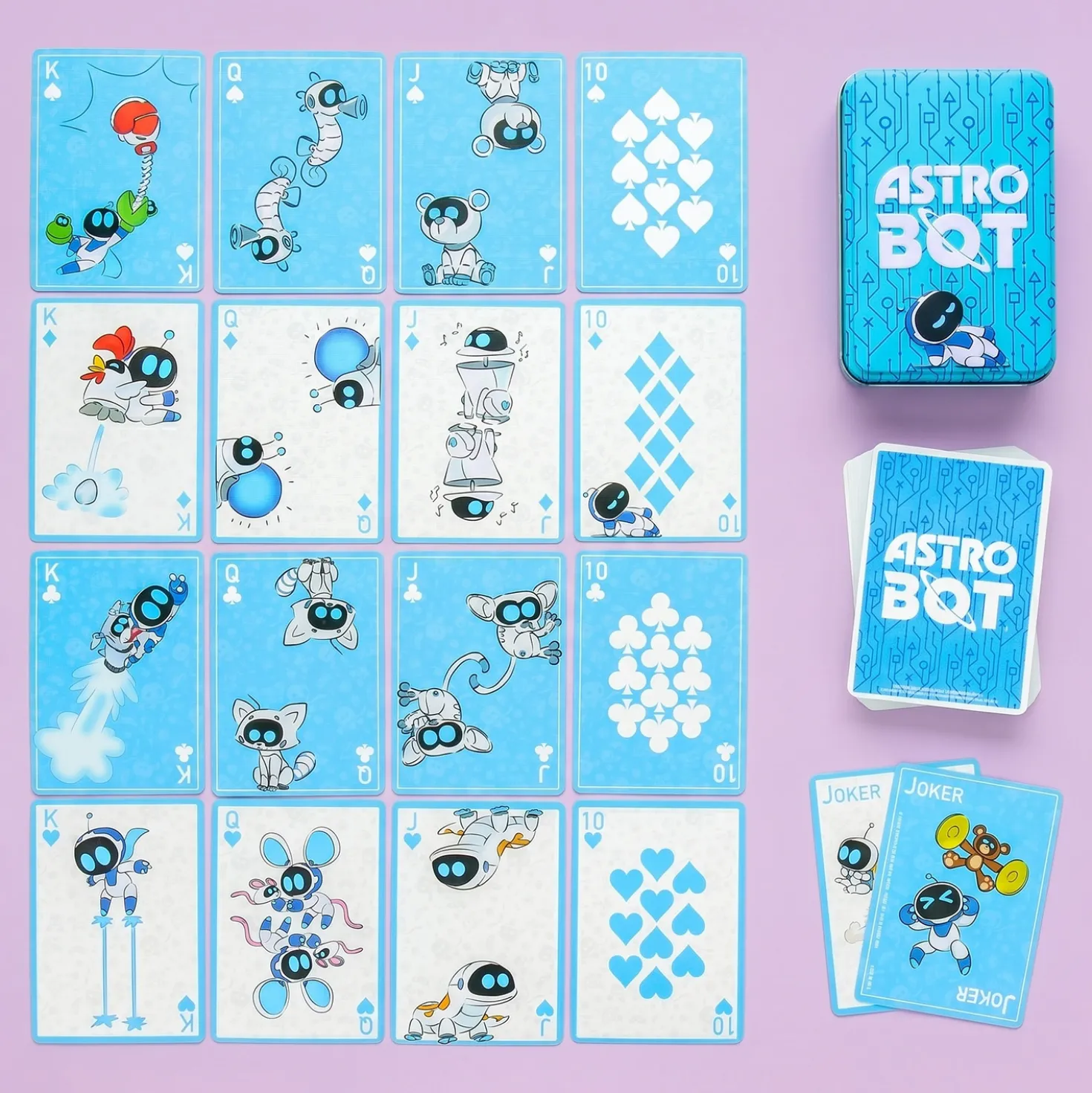 Astro Bot kaartspel in blikje