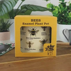 Bloempot met bijen