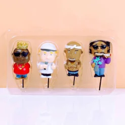 Bloempot rappers (set van 4)