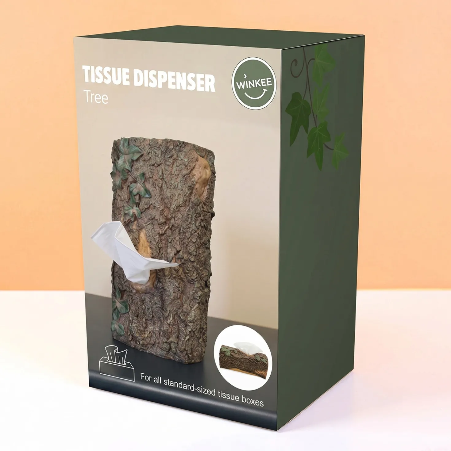Boomstam tissuedispenser