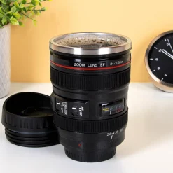 Cameralens beker met deksel