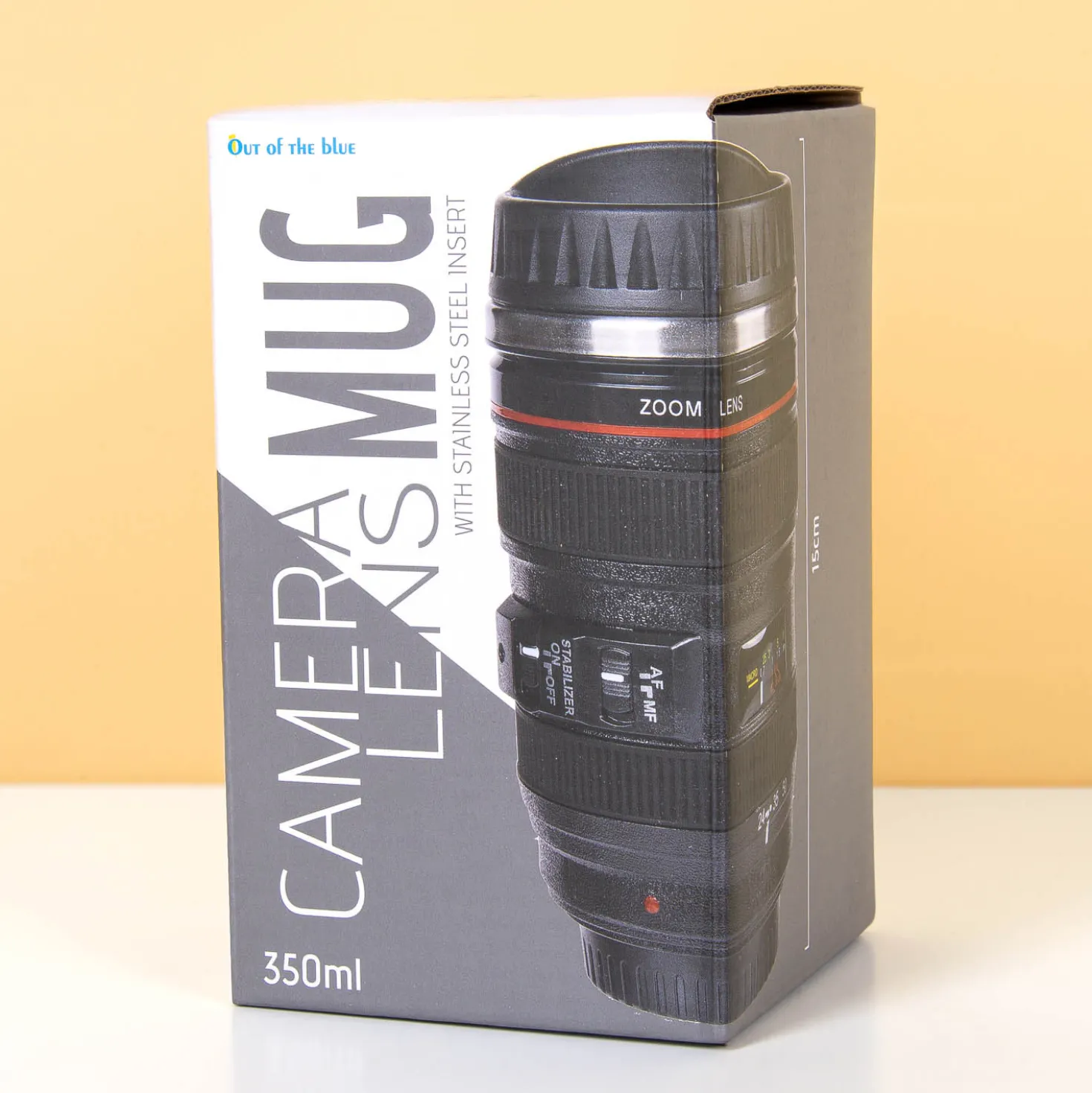 Cameralens beker met deksel