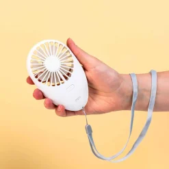 Draagbare mini ventilator met ledverlichting