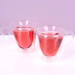 Dubbelwandige hartvormige theeglazen (set van 2)