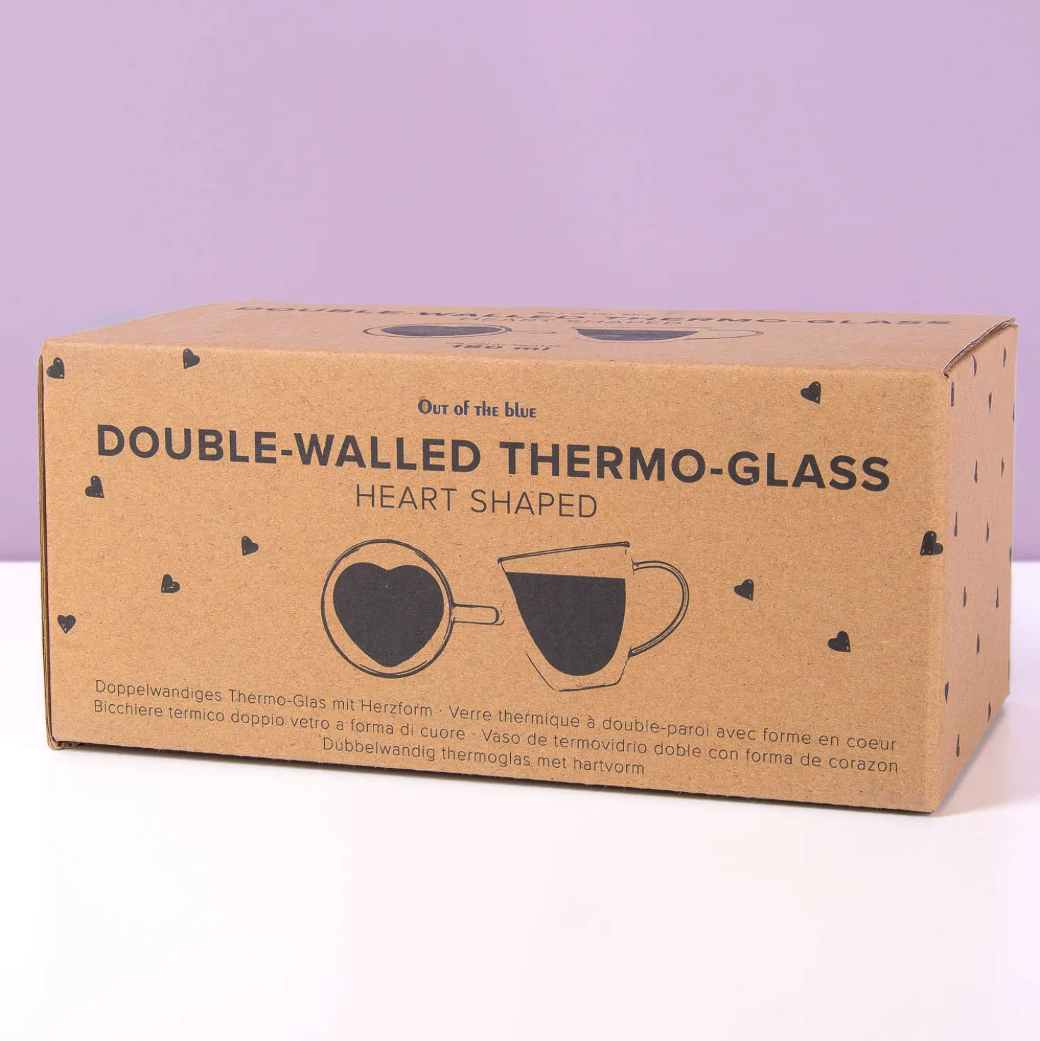 Dubbelwandige hartvormige theeglazen (set van 2)