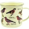 Emaille mok met vogels