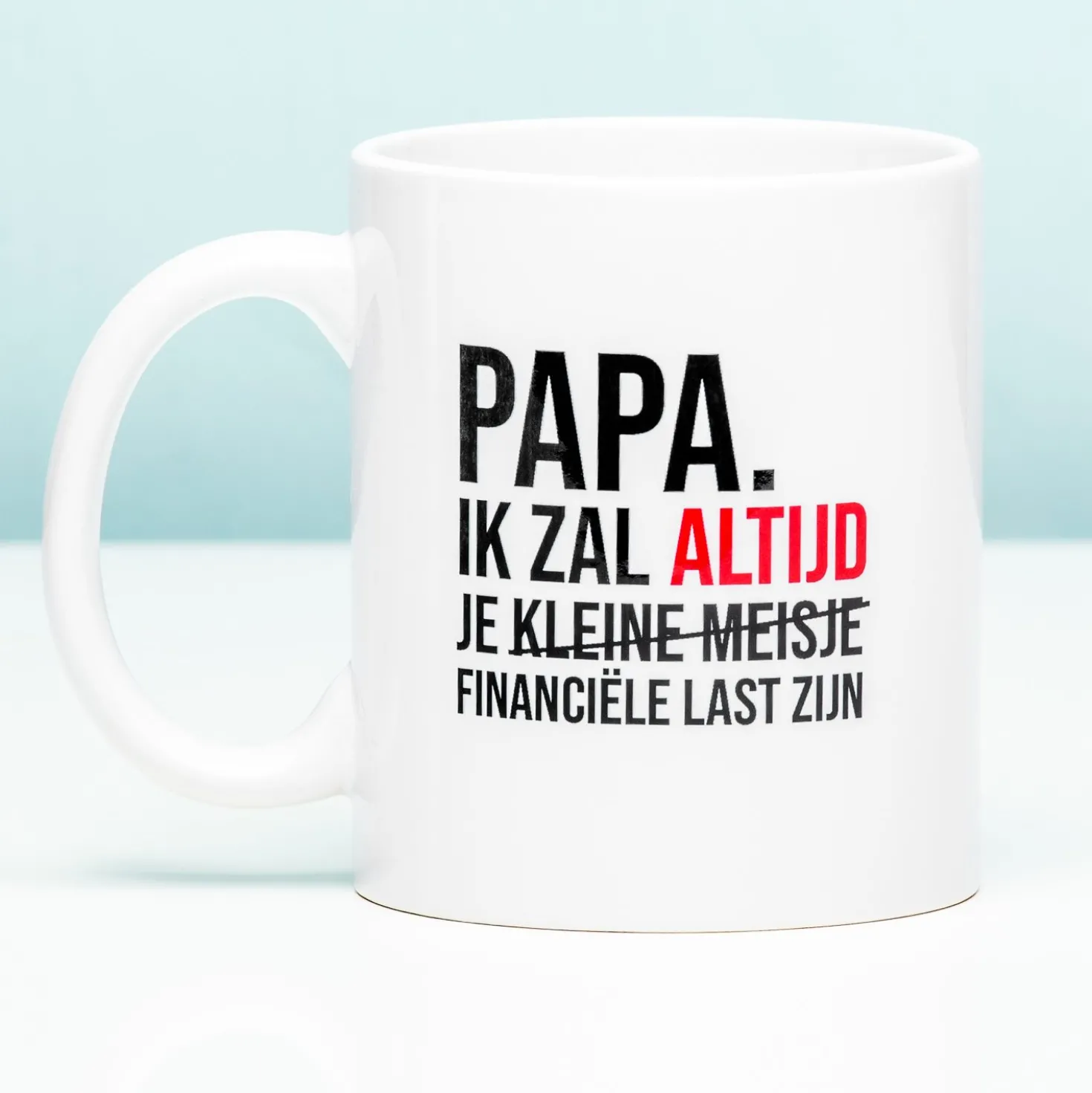 Financiële last mok