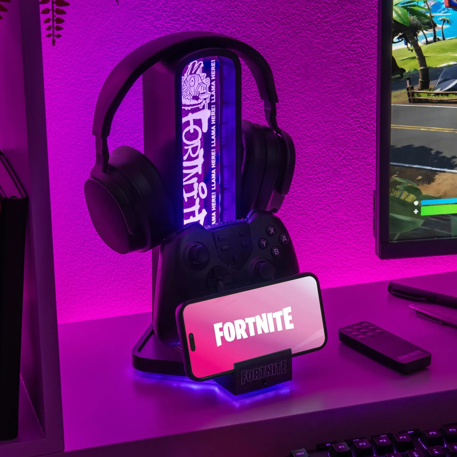 Fortnite Koptelefoonhouder met verlichting