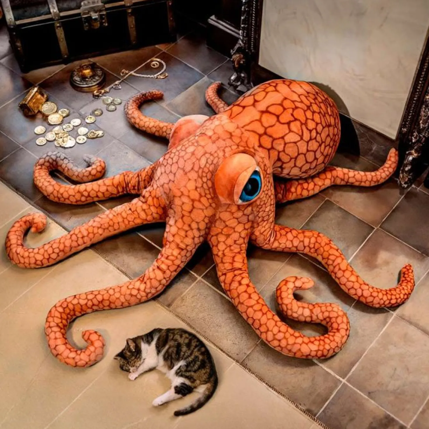 Gigantische octopus knuffel (150 cm)