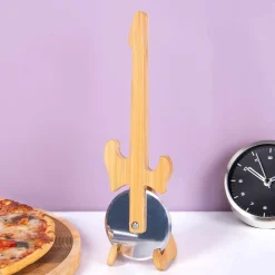 Gitaar pizzawiel met standaard