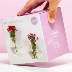 Glazen muurvaasjes (set van 2)