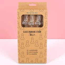 Glazen piemelrietjes (set van 4)