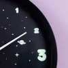 Glow in the dark ruimteklok