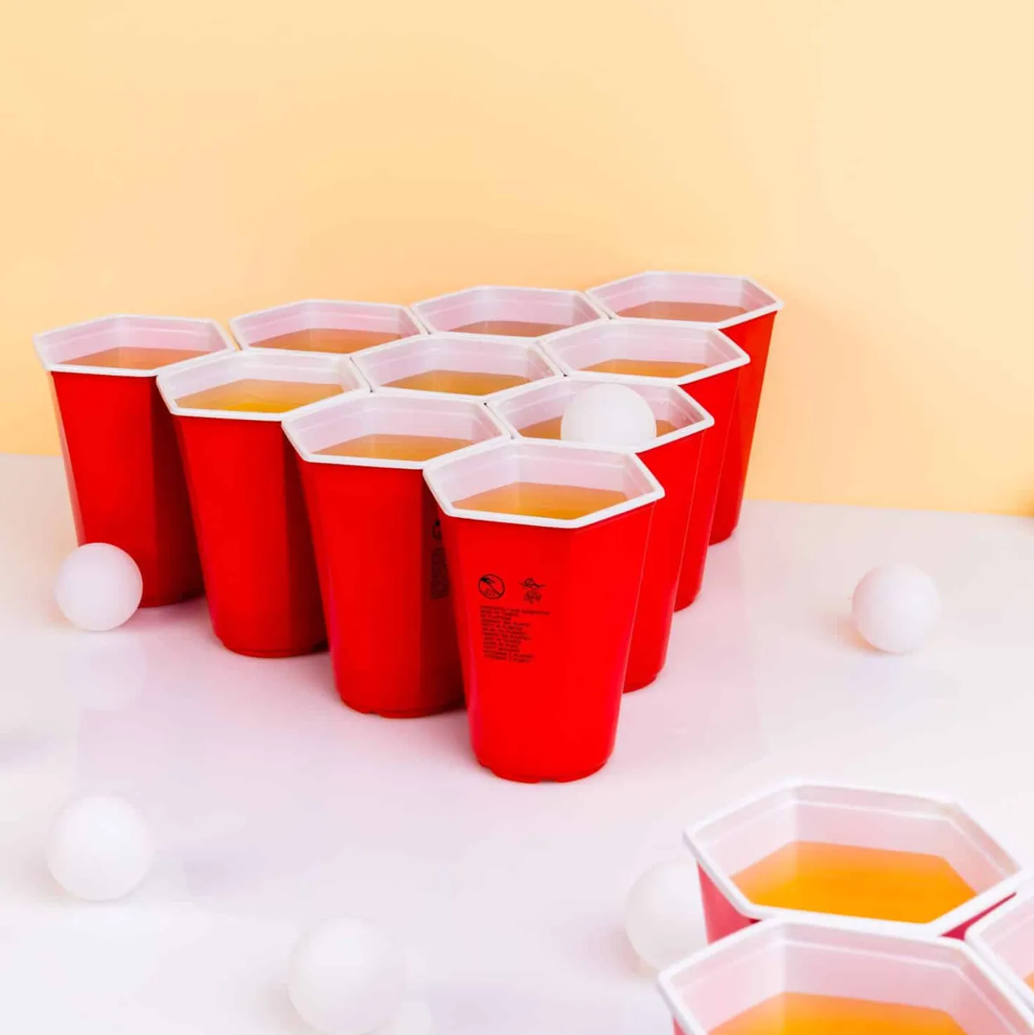 Hexagon beer pong spel (set van 37)
