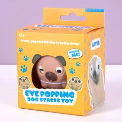 Hond stressbal met uitpuilende ogen
