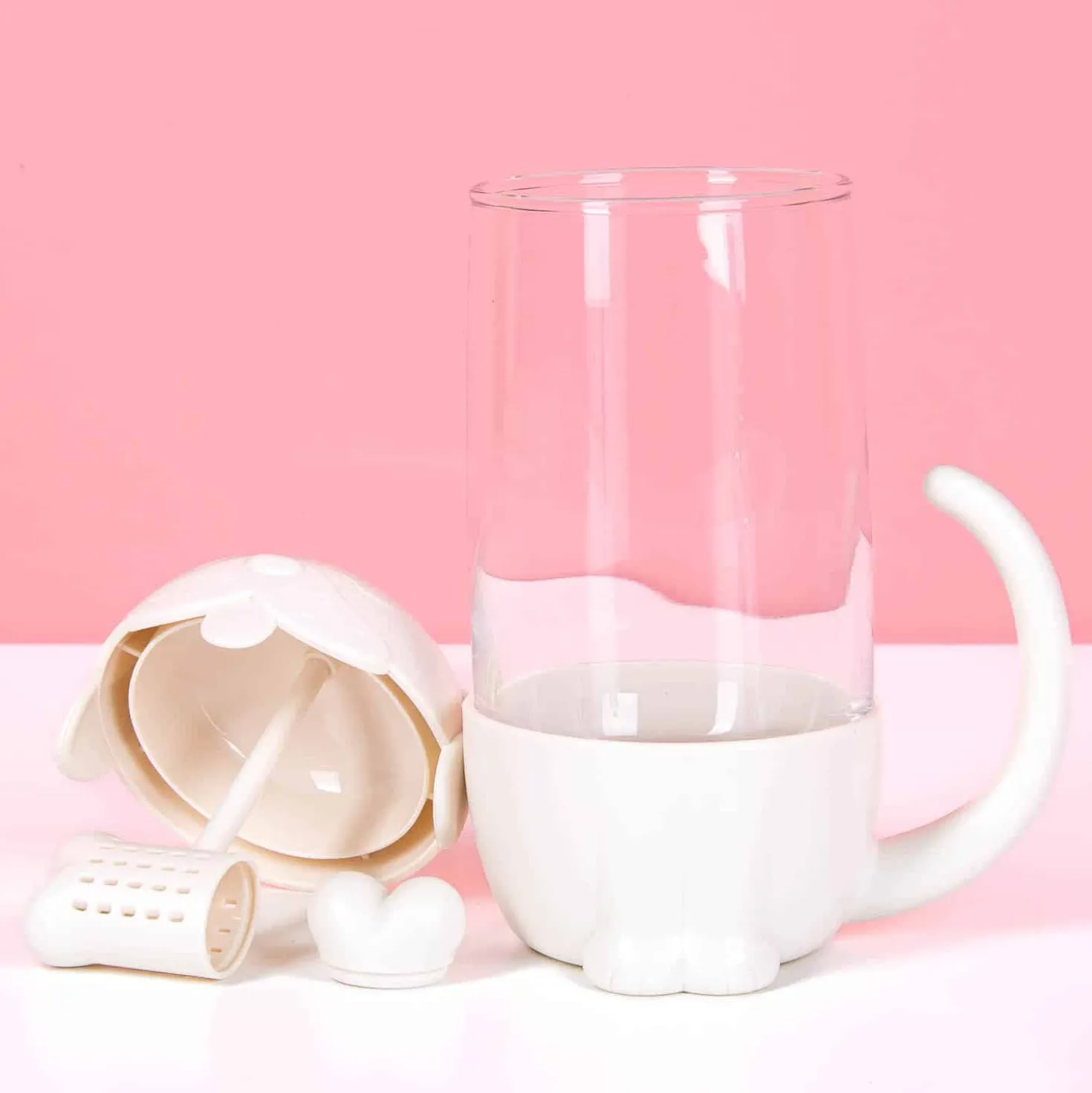Hond theeglas met infuser