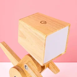 Houten dino tafellamp