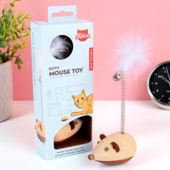 Houten muis kattenspeeltje