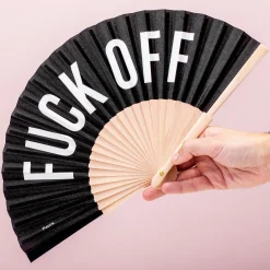 Houten waaier Fuck Off
