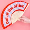 Houten waaier Out of the office