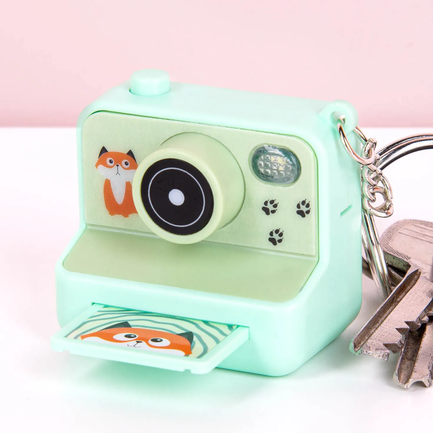 Instant camera sleutelhanger met foto