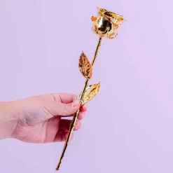 24 karaat gouden roos