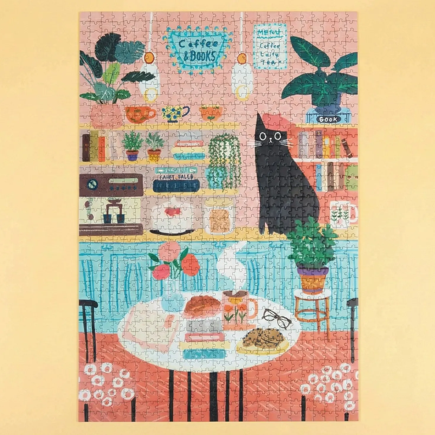 Kat café puzzel (1000 stukjes)