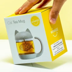 Kat theekop met infuser