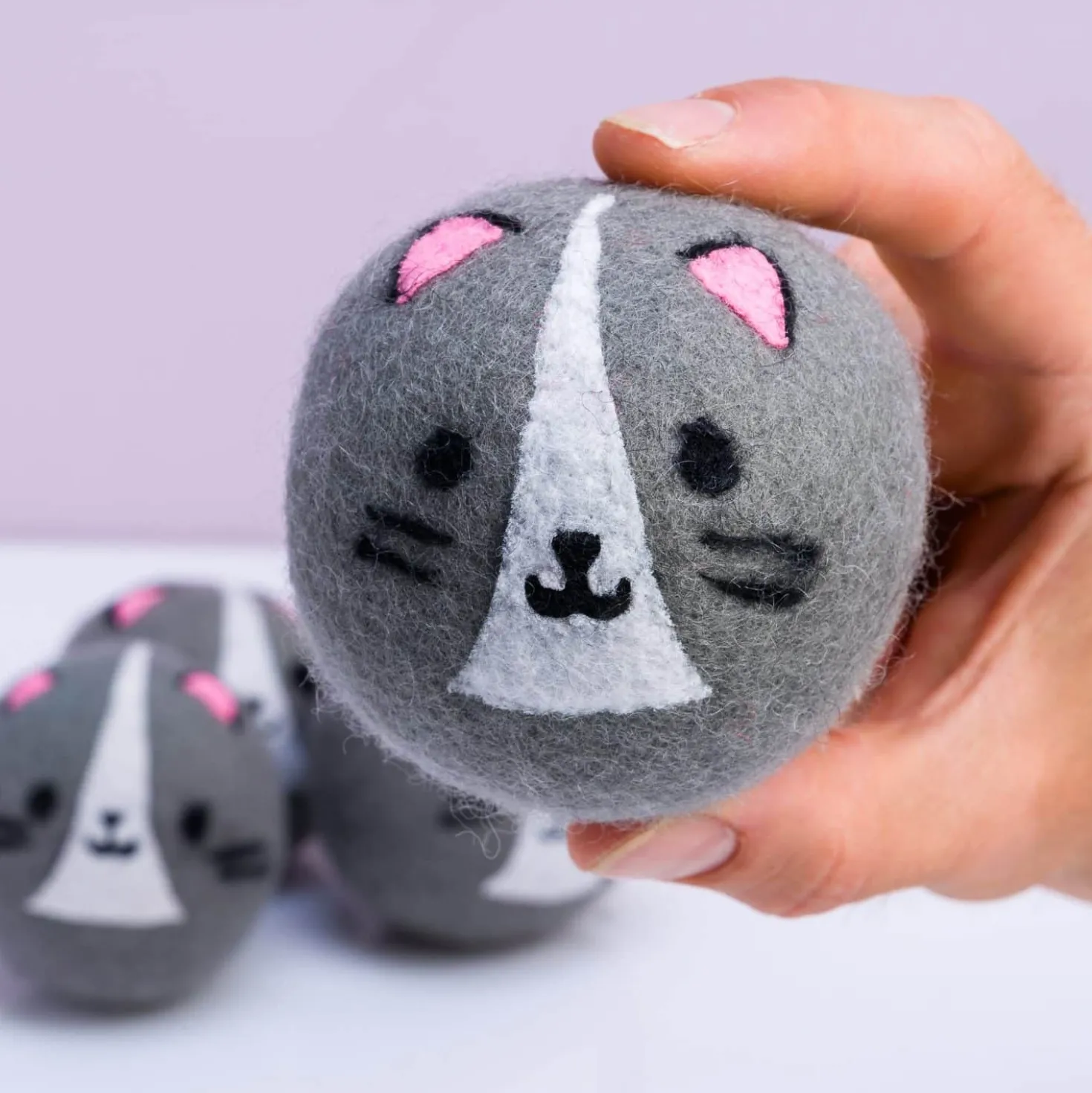 Kat wasdrogerballen (set van 4)