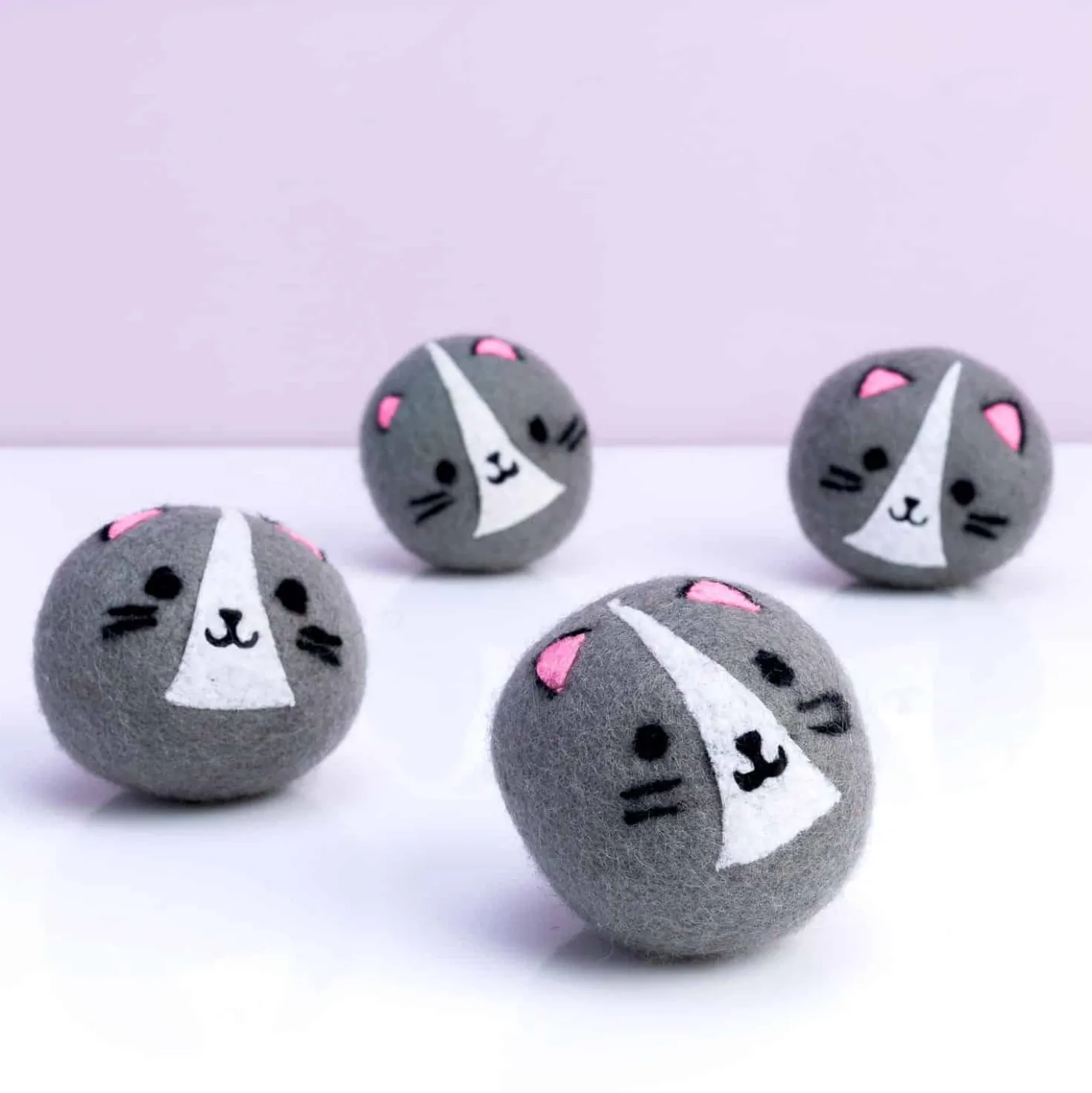 Kat wasdrogerballen (set van 4)