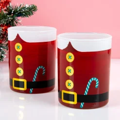 Kerstman whiskeyglas (set van 2)