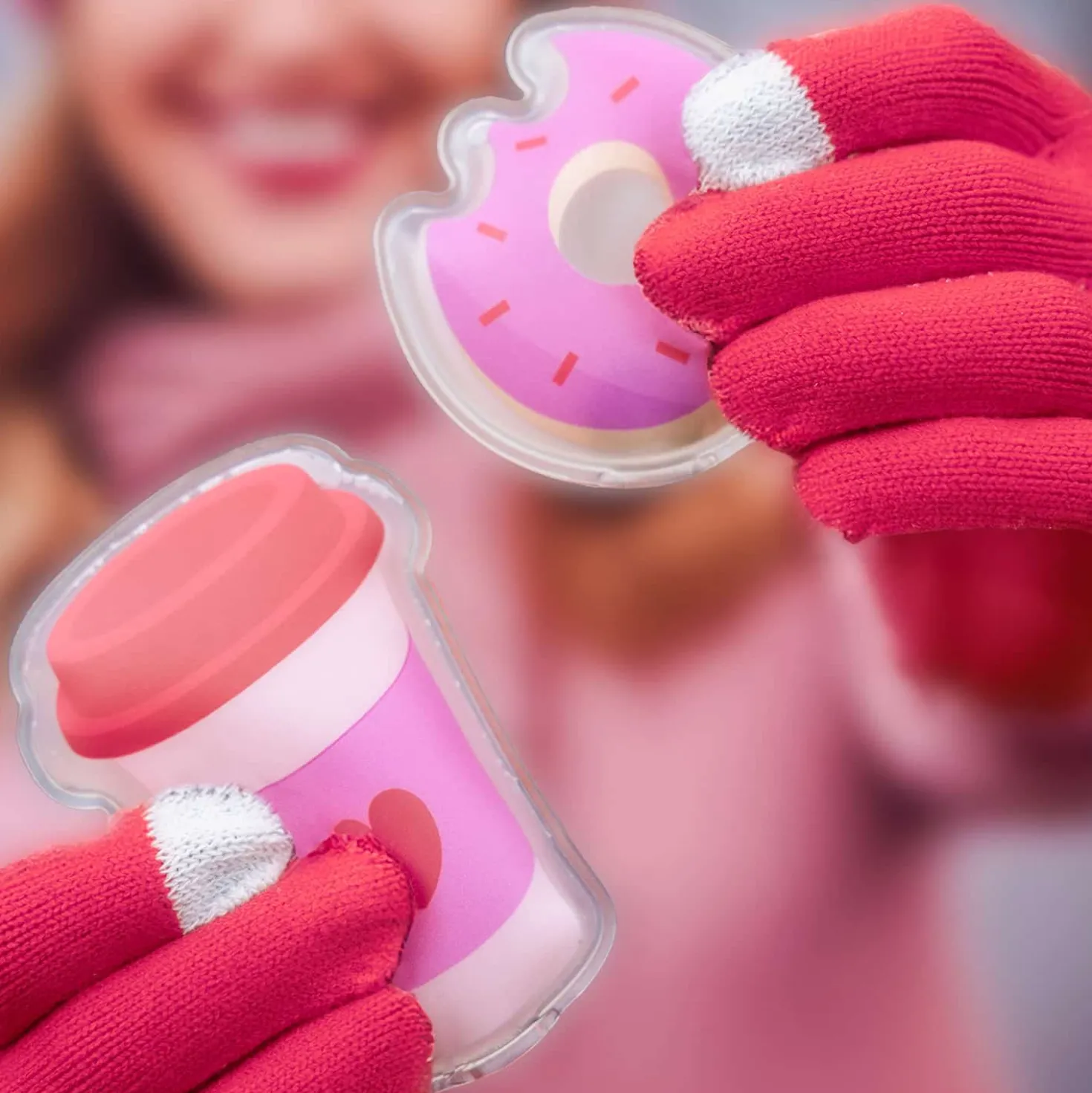 Koffie en donut handverwarmers (set van 2)