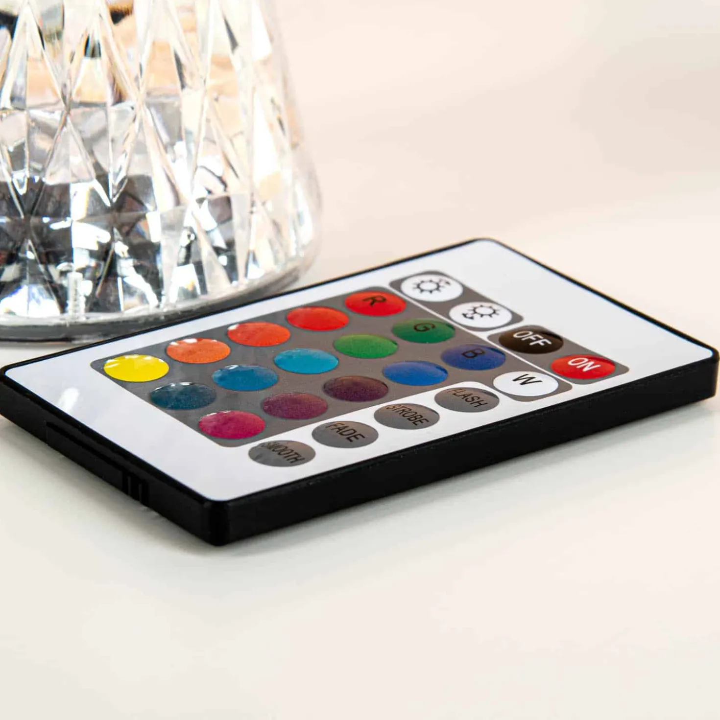 Kristallook ledlamp met gekleurde verlichting