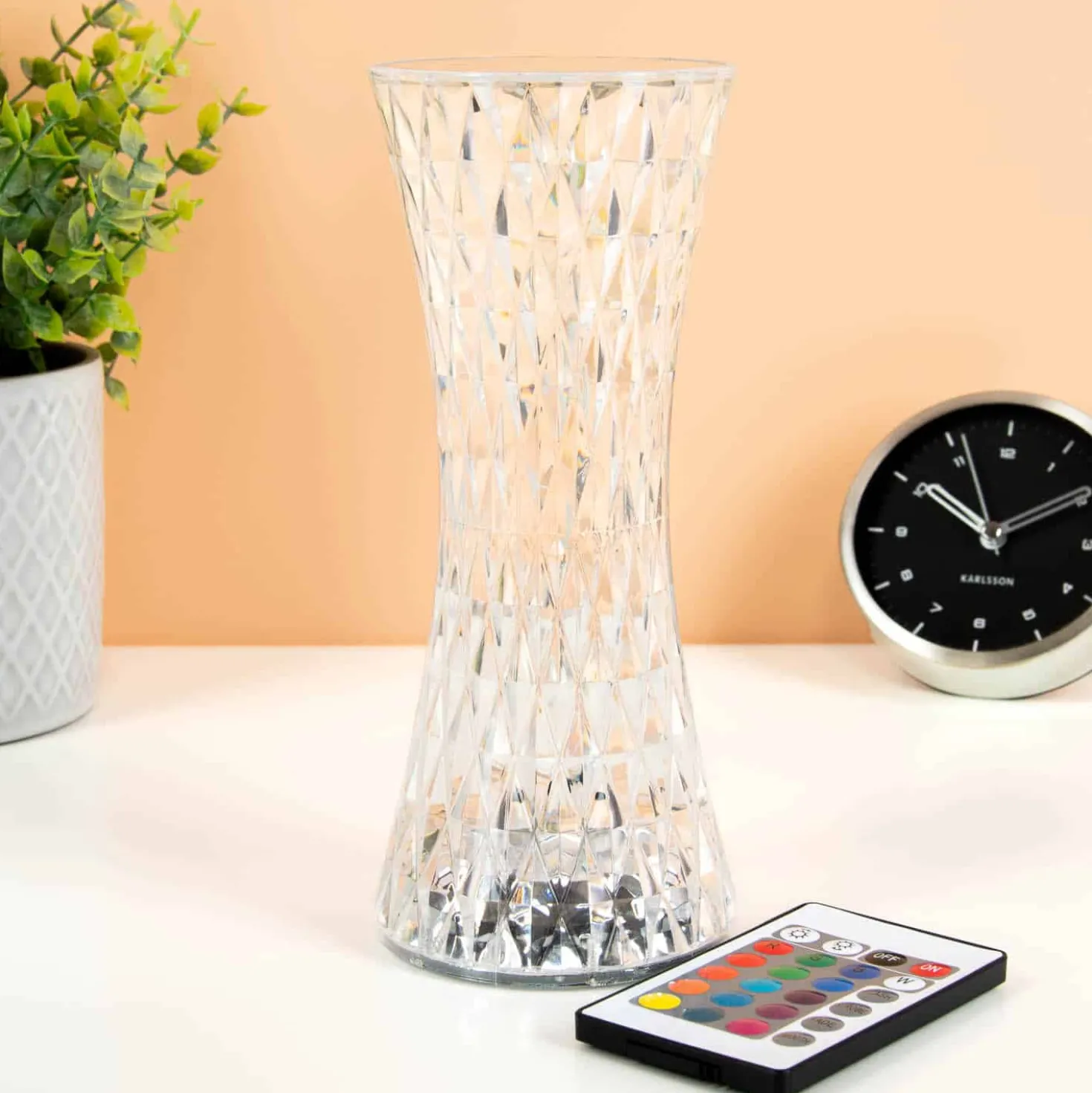 Kristallook ledlamp met gekleurde verlichting