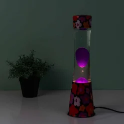 Lavalamp bloemen met roze lava