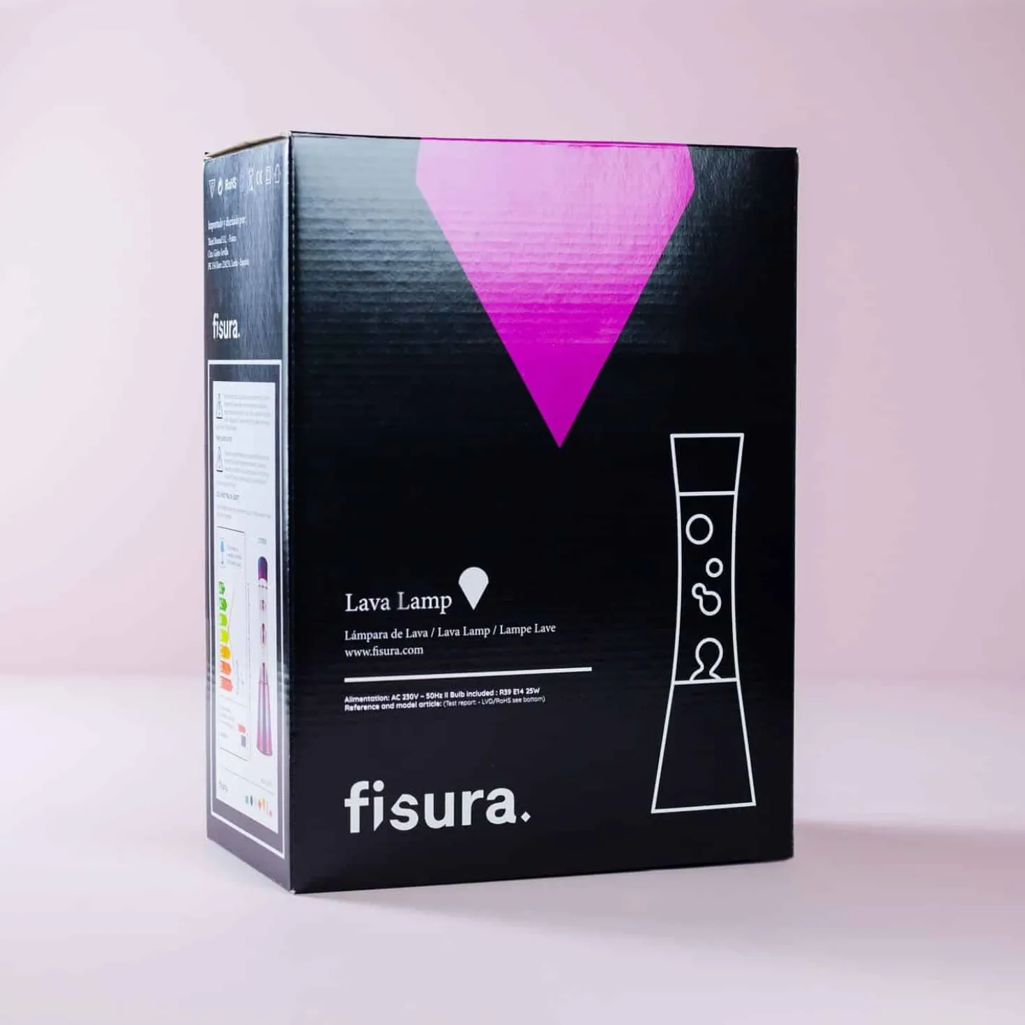 Lavalamp iriserend met metallic paarse lava