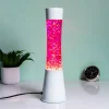 Lavalamp wit met glitterhartjes