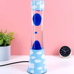 Lavalamp wolken met blauwe lava