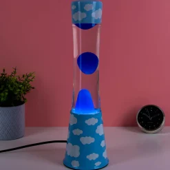 Lavalamp wolken met blauwe lava