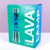 Lavalamp zilver met groene lava