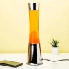 Lavalamp zilver met oranje vloeistof en oranje lava