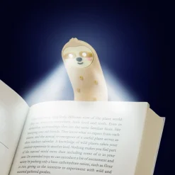 Luiaard boeklampje en boekenlegger