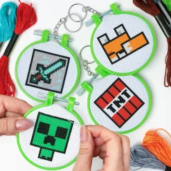 Minecraft Borduurhangers (set van 4)