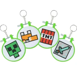 Minecraft Borduurhangers (set van 4)