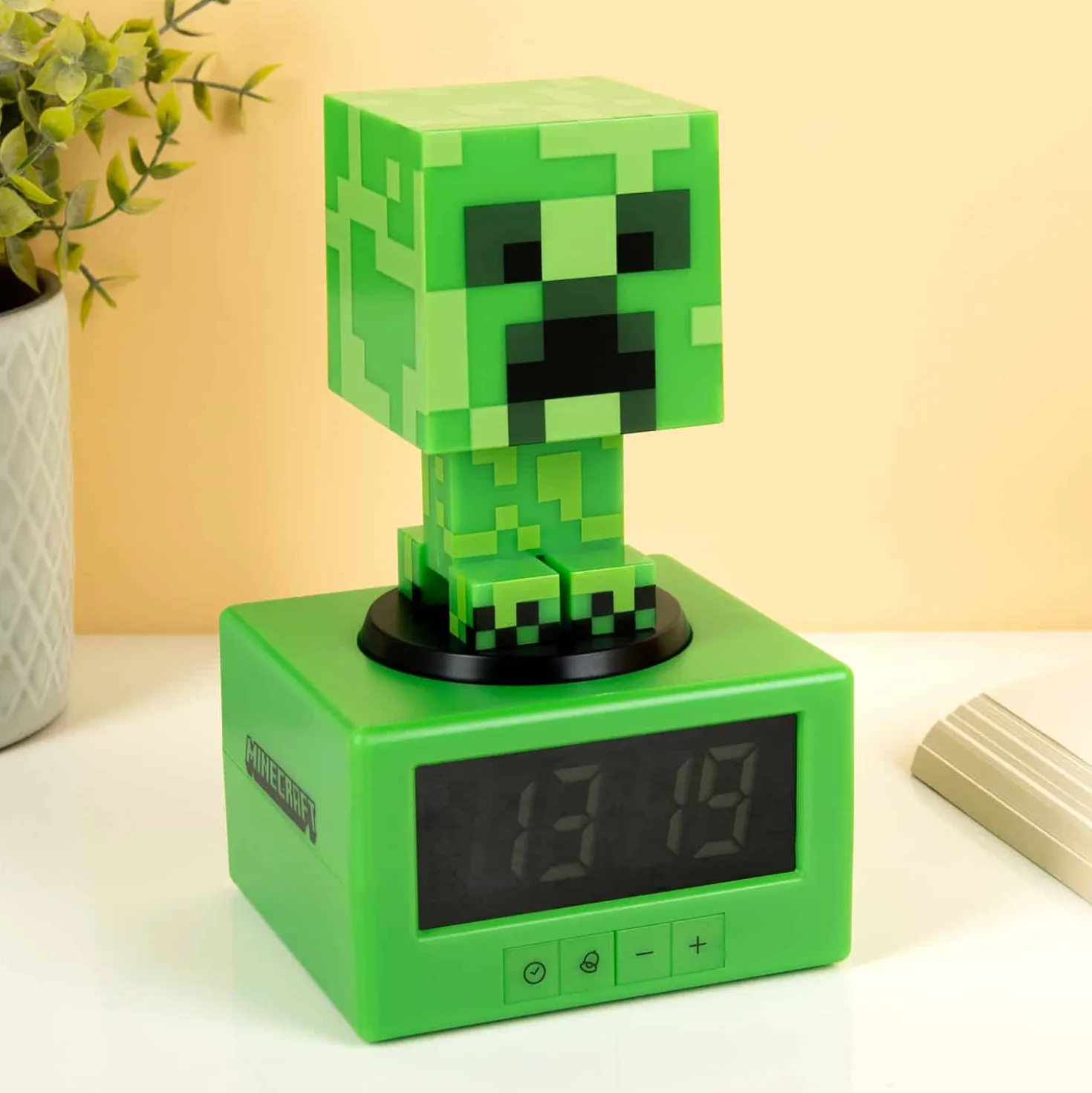 Minecraft Creeper wekker met nachtlampje