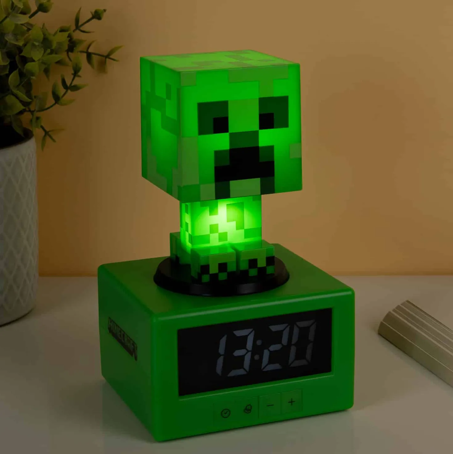 Minecraft Creeper wekker met nachtlampje