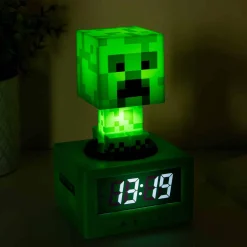 Minecraft Creeper wekker met nachtlampje