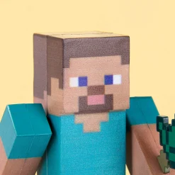 Minecraft Steve poppetje op zonne-energie